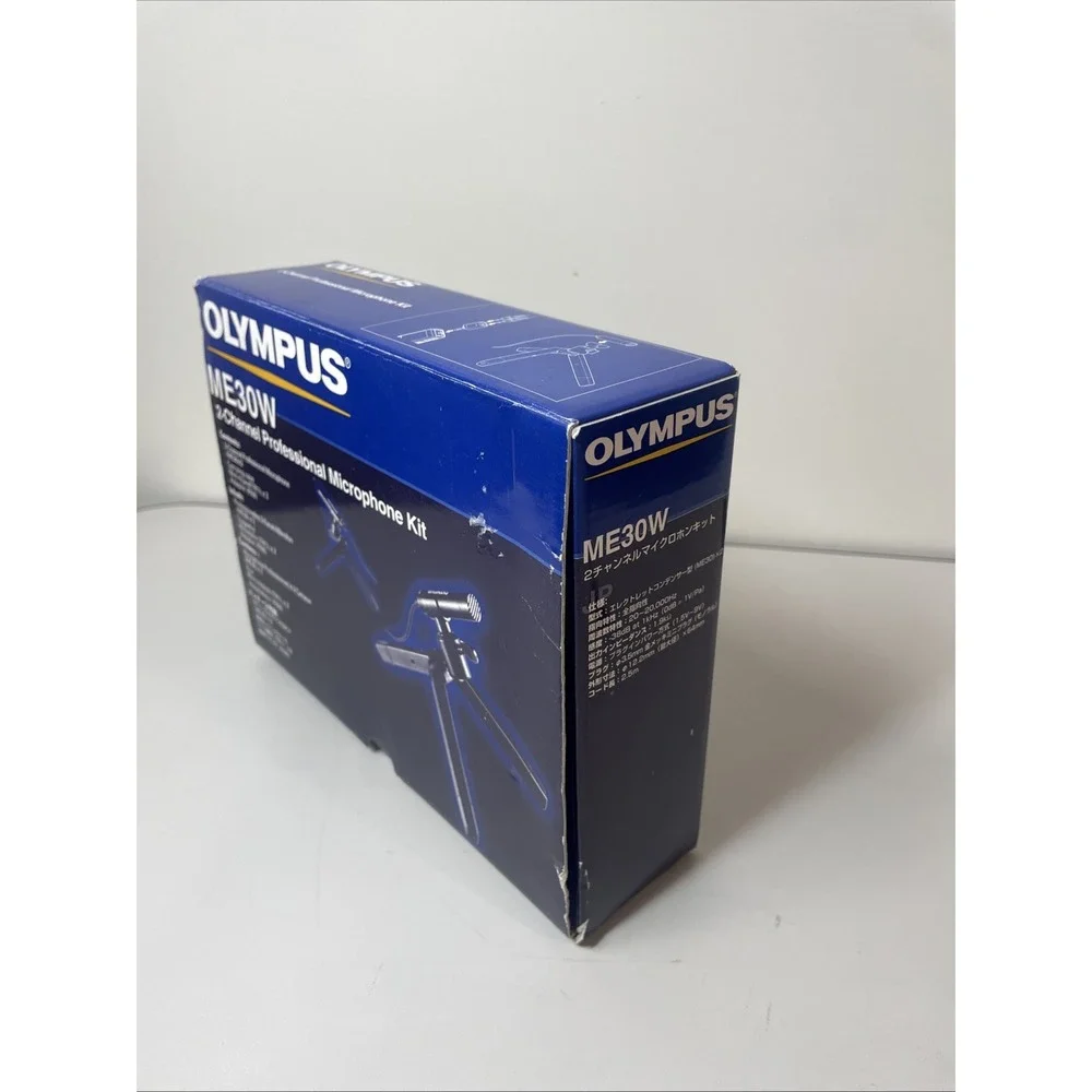 Microphone Set Olympus ME30W 2-Channel Professional Mic Kit Tripod - Sealed